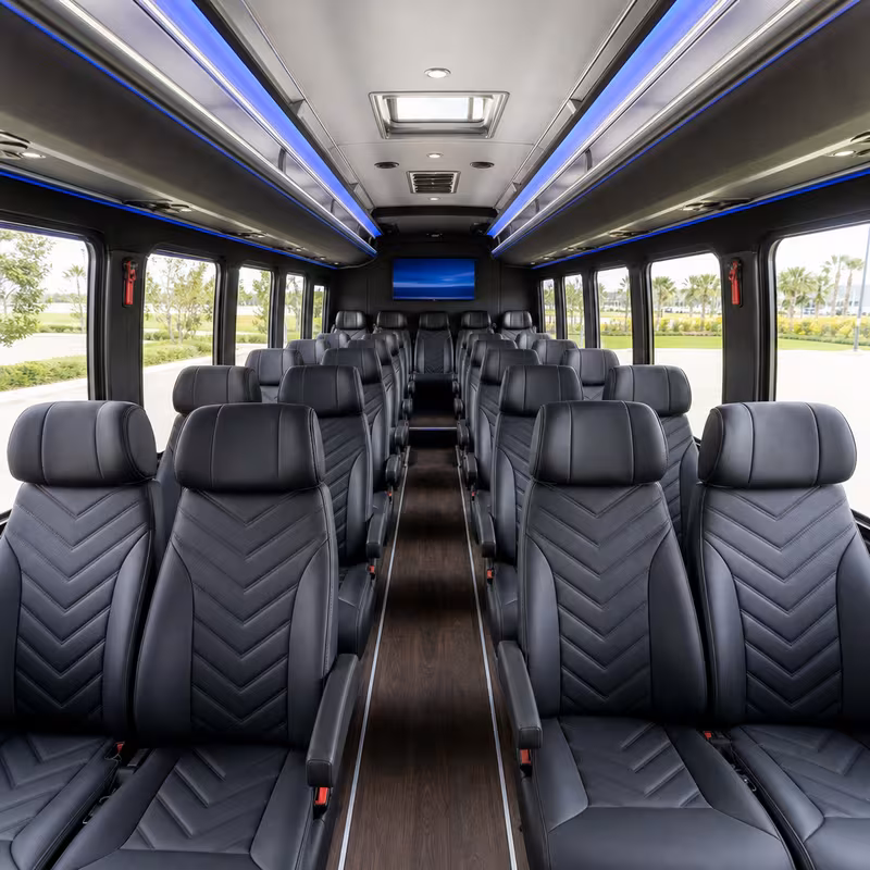 15-35 Passenger Minibus Interior
