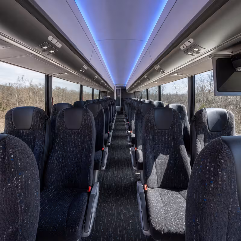 40-56 Passenger Charter Bus Interior