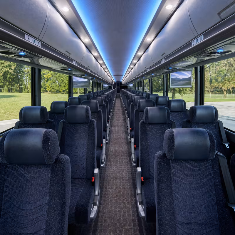 40-56 Passenger Charter Bus Interior