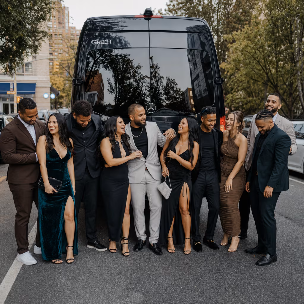 Bachelor and bachelorette party bus