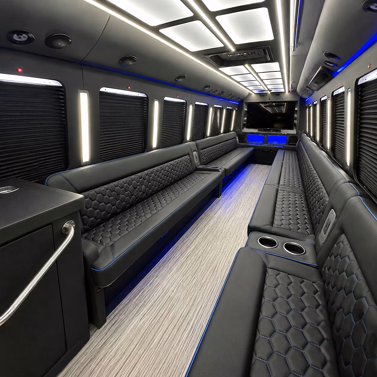 Bronx Bachelor & Bachelorette Transportation party bus interior