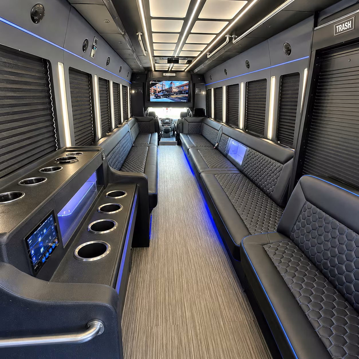 Bronx Bachelor & Bachelorette Transportation party bus interior