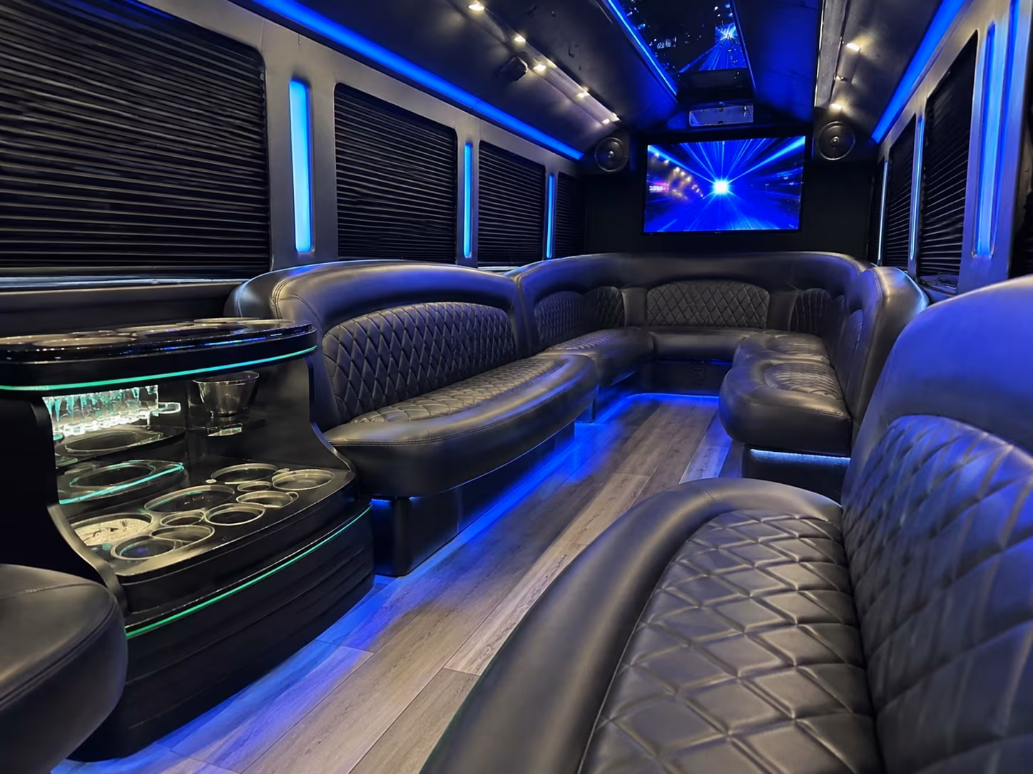 Bronx Concert & Music Festival Transportation party bus interior