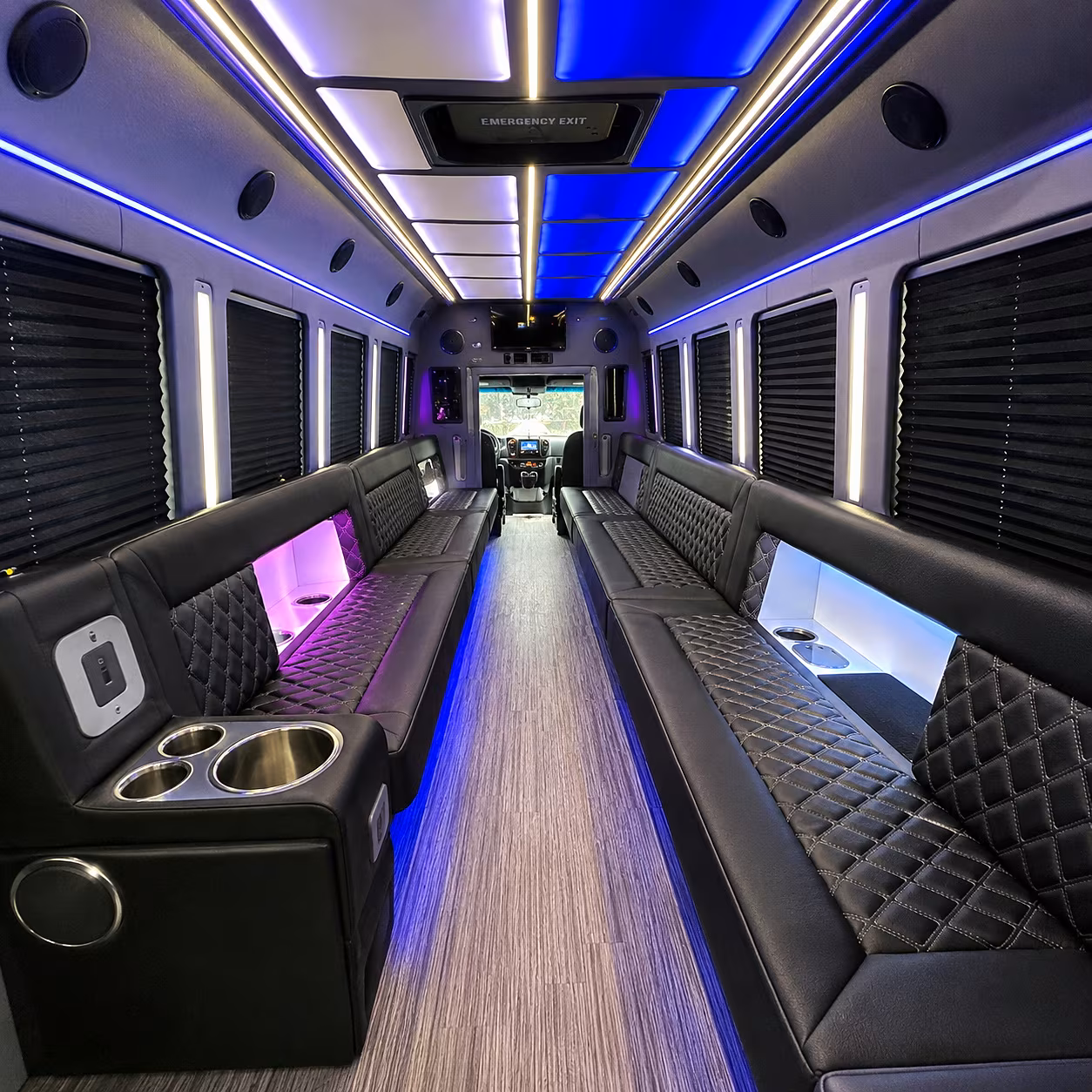 Bronx Private Event Transportation party bus interior