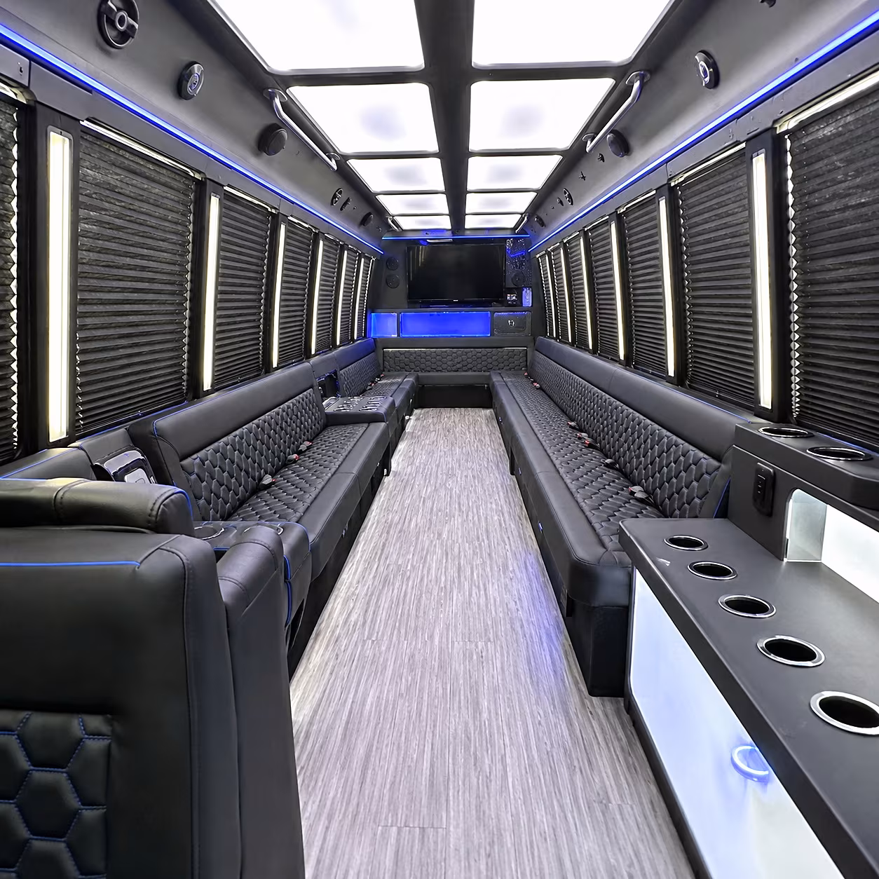Bronx Private Event Transportation party bus interior