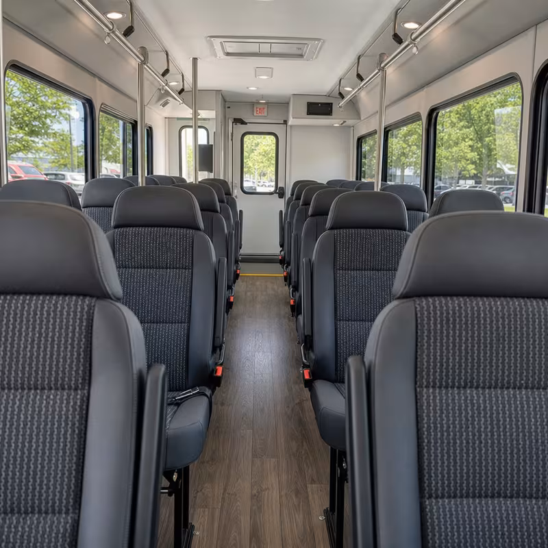 15-35 Passenger Minibus Interior