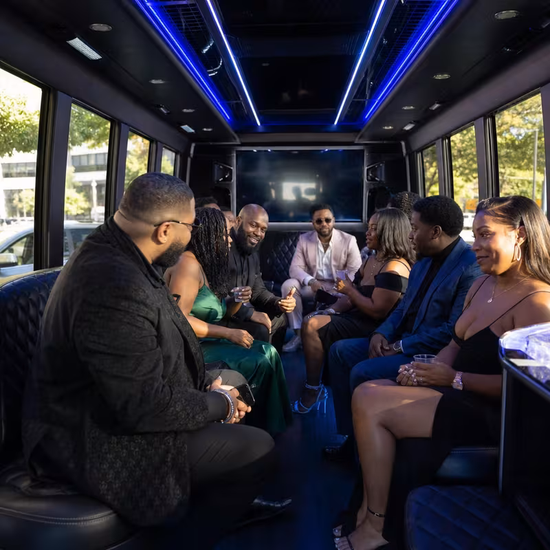 Black Mercedes Sprinter van staged for an Bronx Private Event Transportation group