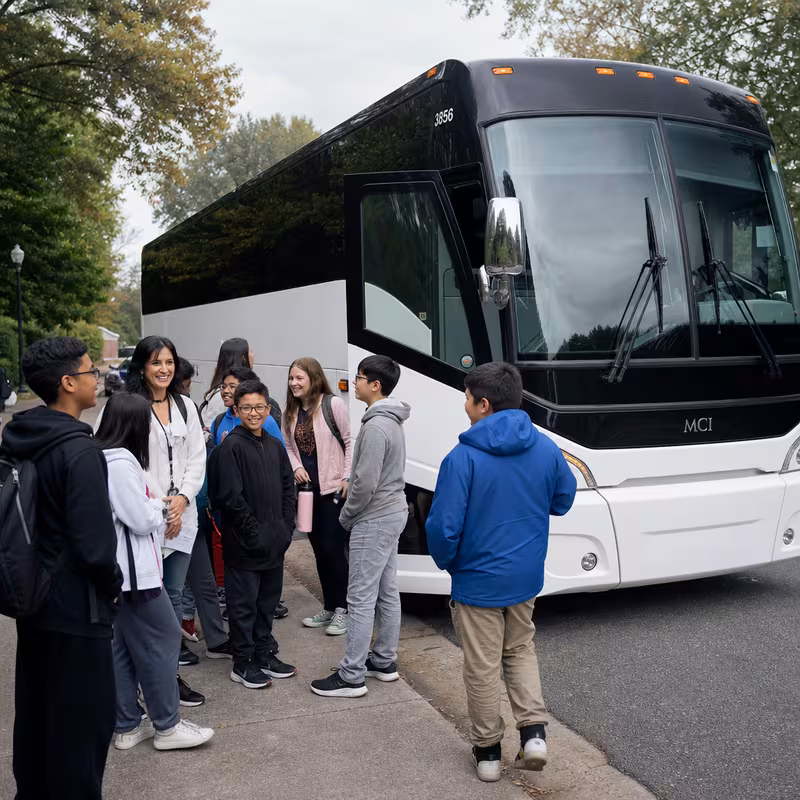 Black Mercedes Sprinter van staged for an Bronx School Transportation group