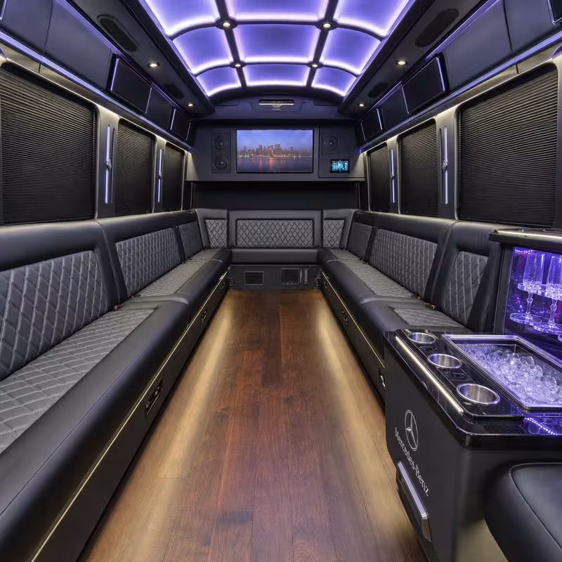 14 Passenger Sprinter Limo Interior