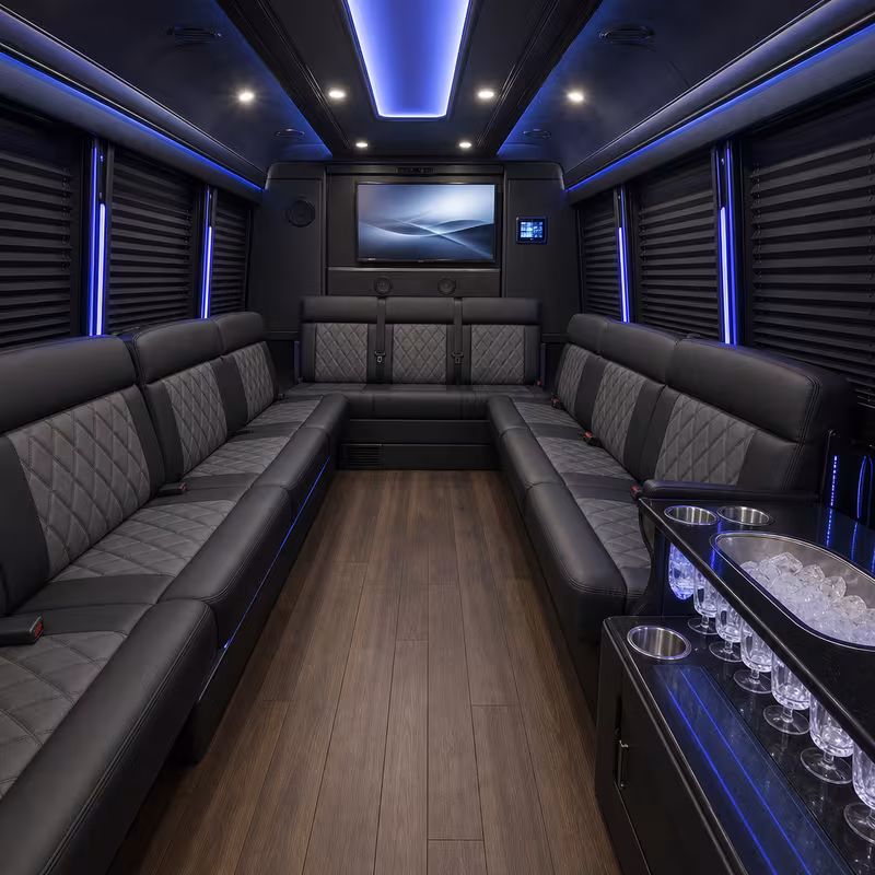 14 Passenger Sprinter Limo Interior